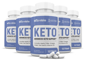 5 bottles of Microbio Keto ACV Pills 1275MG