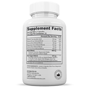 Supplement Facts of Microbio Keto ACV Pills 1275MG