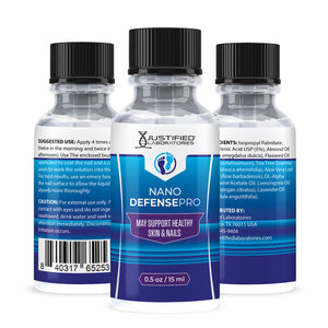 All sides of bottle of the Nano Defense Pro Serum