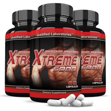 Cargar imagen en el visor de la Galería, 3 bottles of Nitric Oxide Xtreme 5000 Men’s Health Supplement 1600mg