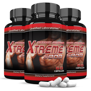 3 bottles of Nitric Oxide Xtreme 5000 Men’s Health Supplement 1600mg