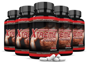 5 bottles of Nitric Oxide Xtreme 5000 Men’s Health Supplement 1600mg