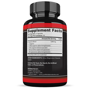 Supplement facts of Nitric Oxide Xtreme 5000 Men’s Health Supplement 1600mg