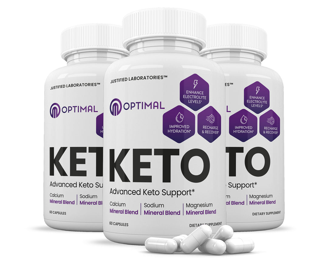 3 Bottles of Optimal Keto ACV Pills 1275MG