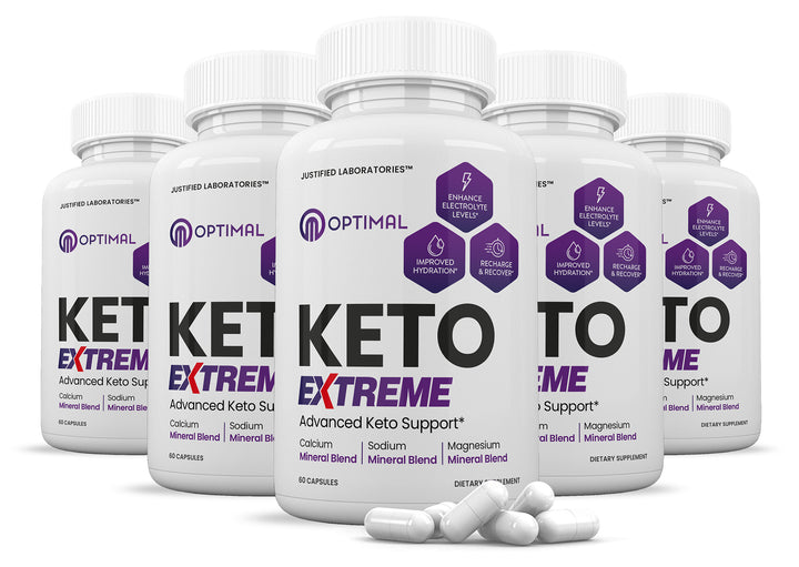 5 Bottles of Optimal Keto ACV Extreme Pills 1675MG