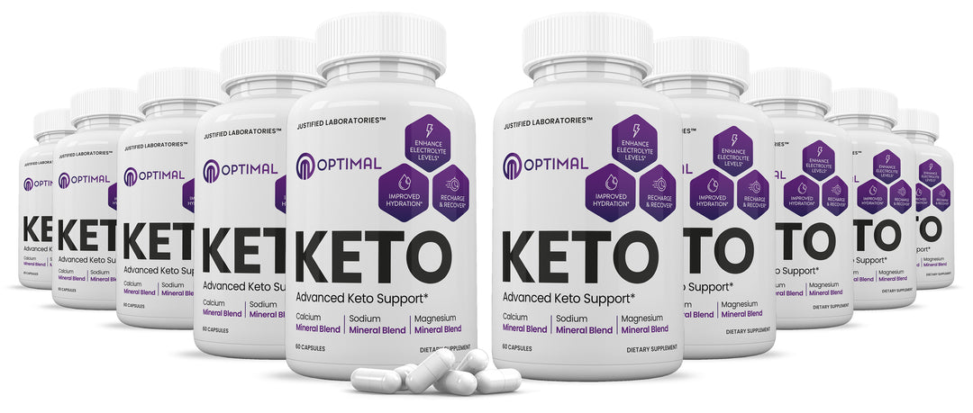 10 Bottles of Optimal Keto ACV Pills 1275MG