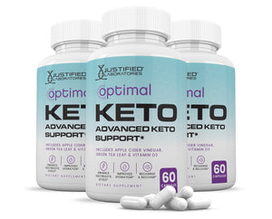 3 bottles of Optimal Keto ACV Pills 1275MG