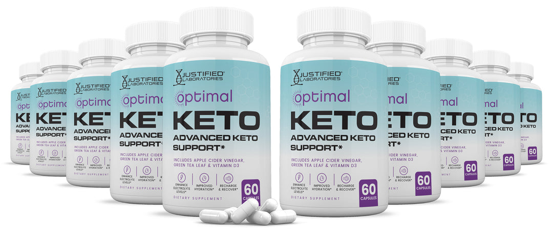10 bottles of Optimal Keto ACV Pills 1275MG 
