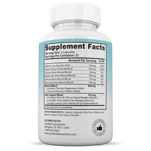 Supplement  Facts of Optimal Keto ACV Pills 1275MG 