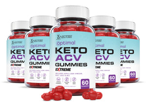 5 bottles of 2 x Stronger Extreme Optimal Keto ACV Gummies 2000mg