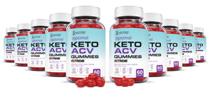 10 bottles of 2 x Stronger Extreme Optimal Keto ACV Gummies 2000mg