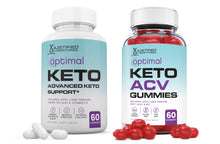 Cargar imagen en el visor de la Galería, Front facing image of Optimal Keto ACV Gummies + Pills Bundle