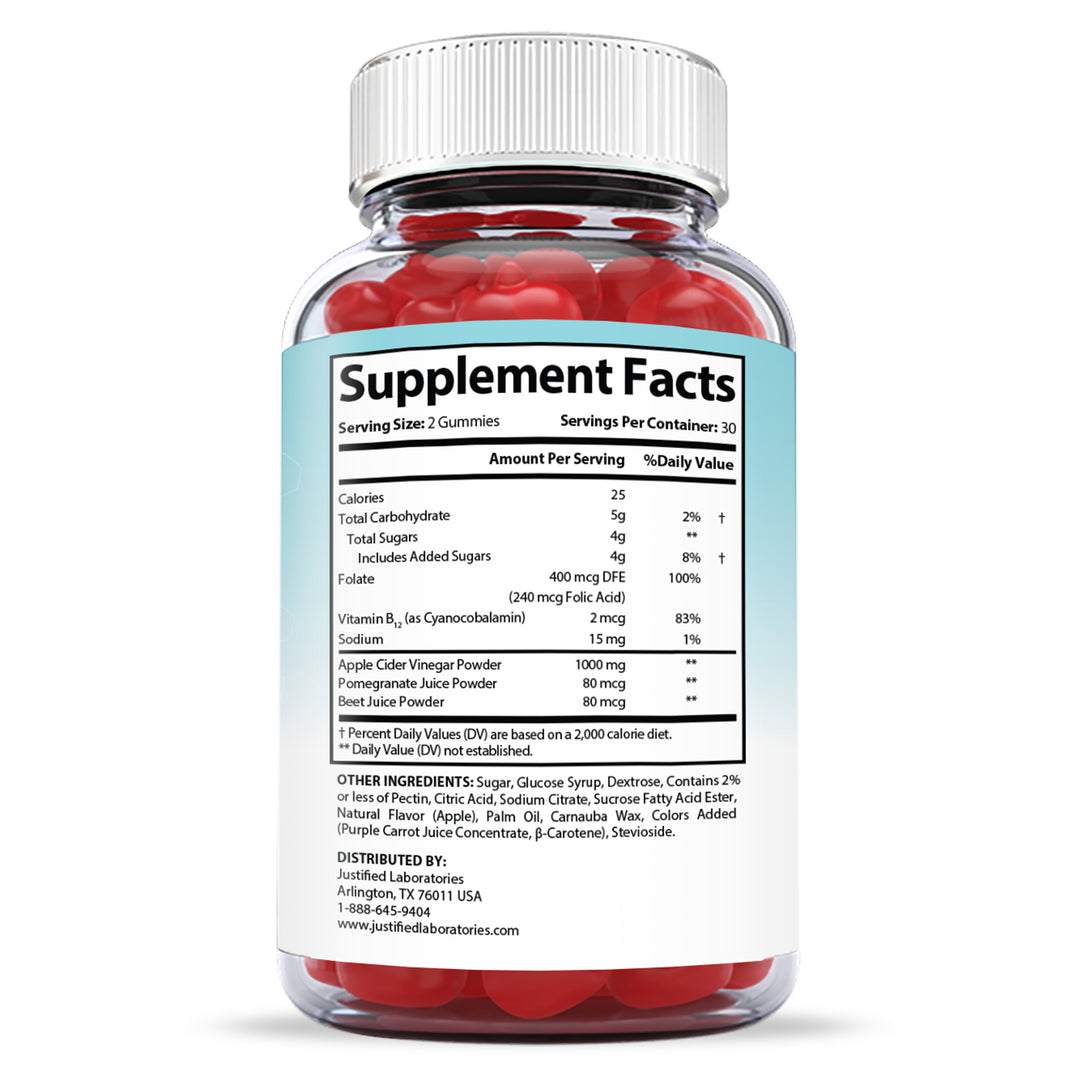 Supplement  Facts of Optimal Keto ACV Gummies 1000MG