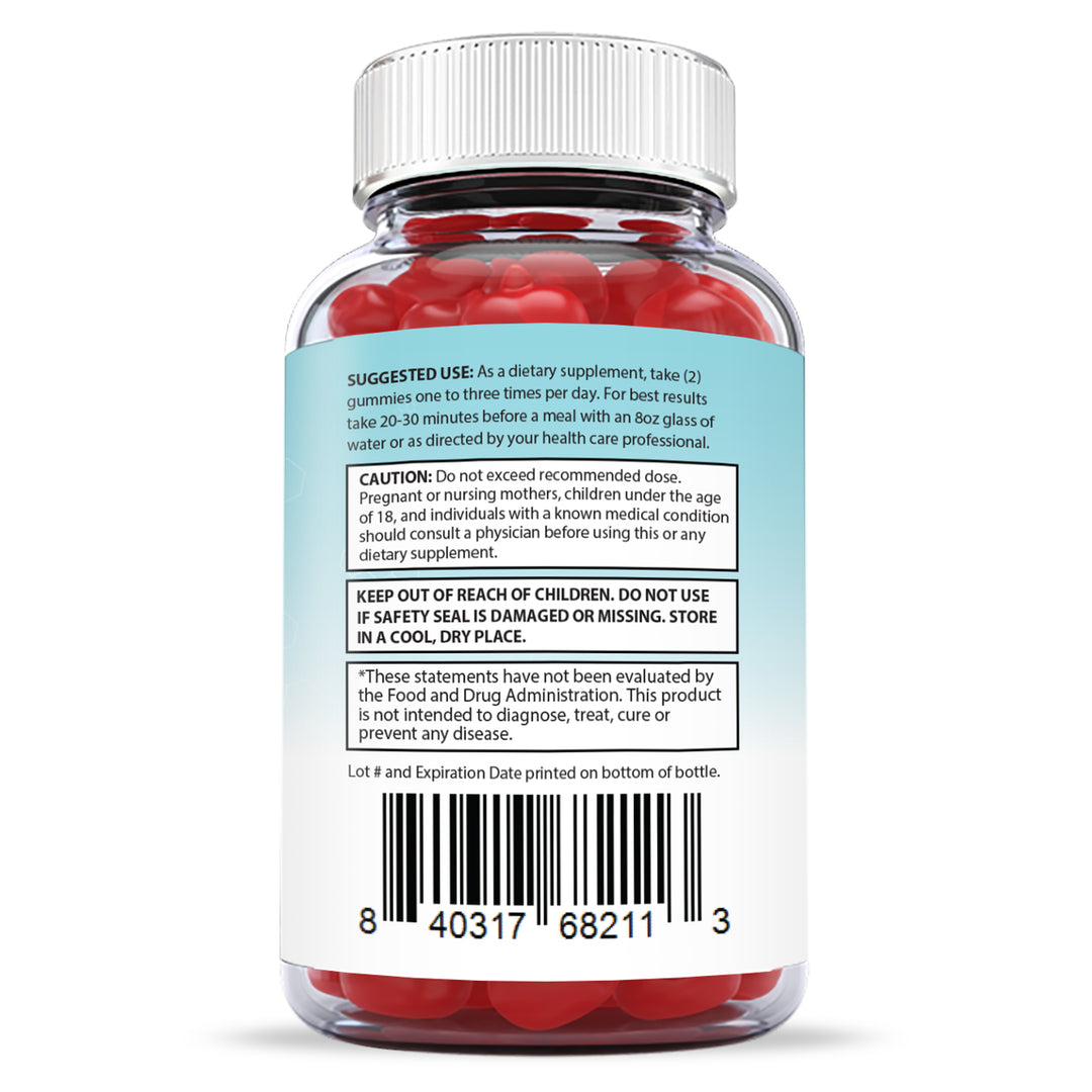 Suggested use and warning of  Optimal Keto ACV Gummies 1000MG