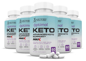 5 bottles of Optimal Keto ACV Max Pills 1675MG