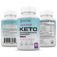 Load image into Gallery viewer, All sides of Optimal Keto ACV Max Pills 1675MG
