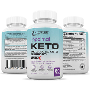 All sides of Optimal Keto ACV Max Pills 1675MG