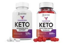 Cargar imagen en el visor de la Galería, Front facing image of  Transform Keto ACV Gummies + Keto Pills Bundle 