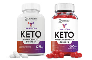 Front facing image of  Transform Keto ACV Gummies + Keto Pills Bundle 