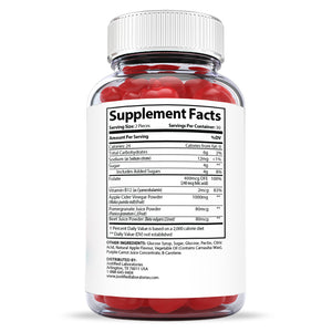 Supplement Facts of 2 x Stronger Premium Blast Extreme Keto ACV Gummies 2000mg