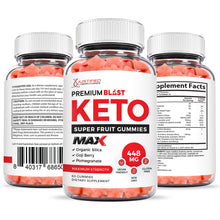 Cargar imagen en el visor de la Galería, all sides of the bottle of Premium Blast Keto Max Gummies
