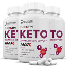 Cargar imagen en el visor de la Galería, 3 bottles of Pro Burn Keto ACV Max Pills 1675MG