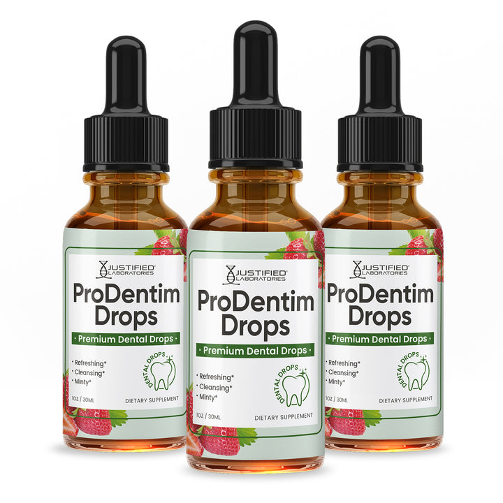 3 bottles of Prodentim Dental Drops For Teeth & Gums