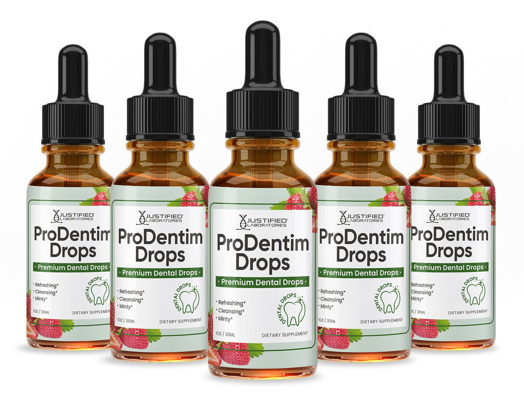 5 bottles of Prodentim Dental Drops For Teeth & Gums