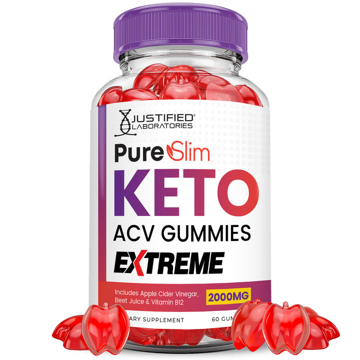 1 bottle Pure Slim Keto ACV Gummies Extreme 2000mg