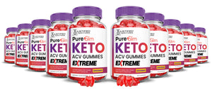 2 x Stronger Pure Slim Keto ACV Gummies Extreme 2000mg