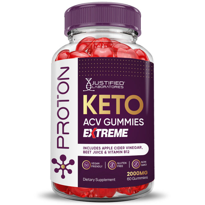 Front of Proton Keto ACV Gummies Extreme 2000mg