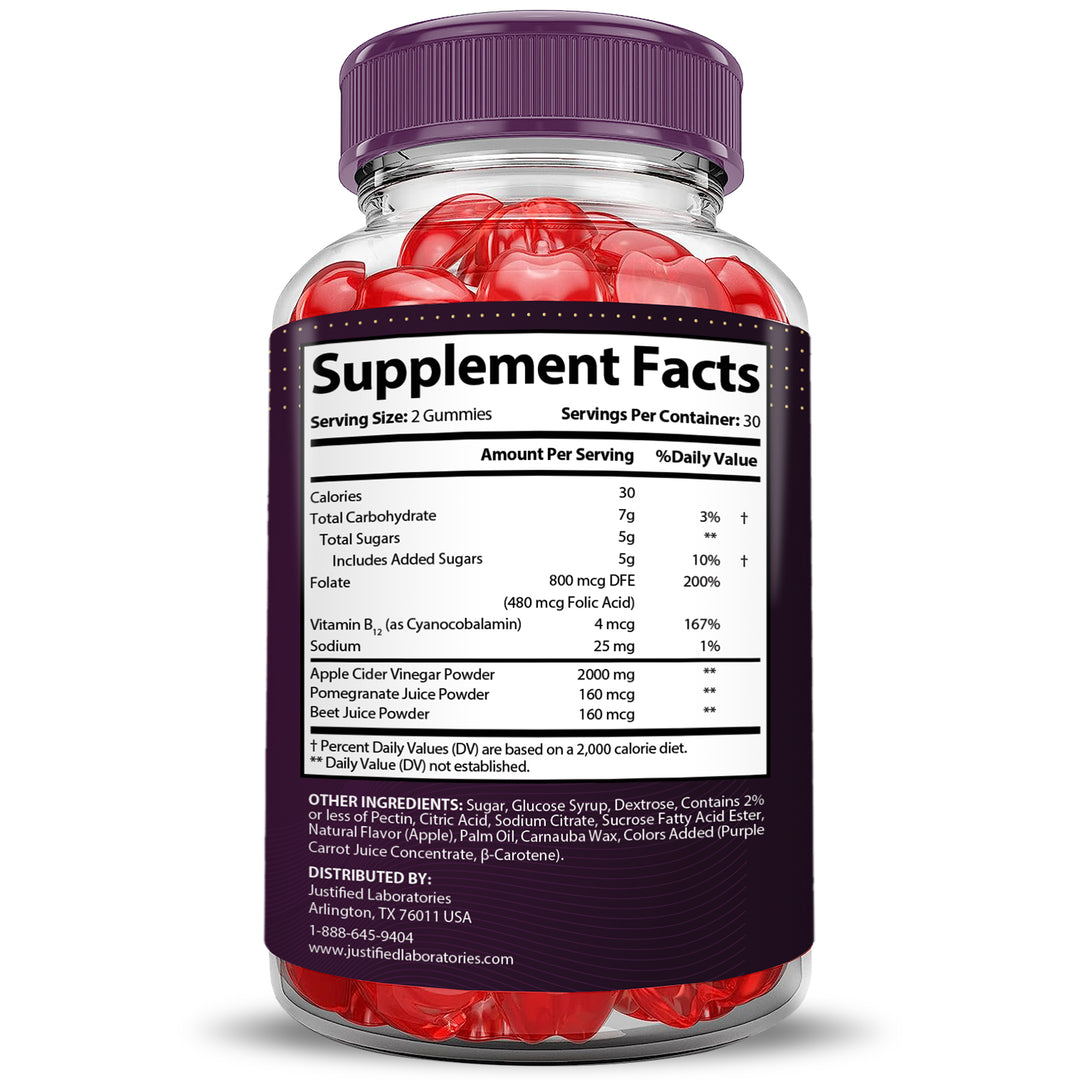 Supplement  Facts of Proton Keto ACV Gummies Extreme 2000mg