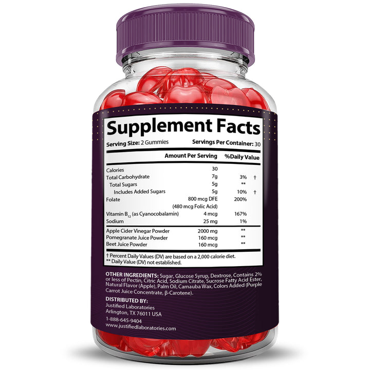 Supplement  Facts of Proton Keto ACV Gummies Extreme 2000mg