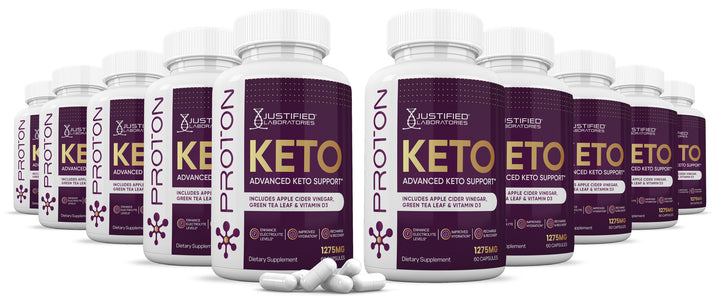 10 Bottles of Proton Keto ACV Pills 1275MG