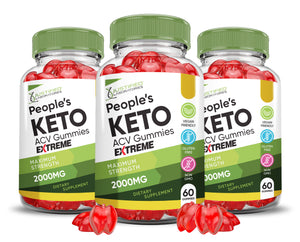 3 bottles of 2 x Stronger Peoples Keto ACV Gummies Extreme 2000mg
