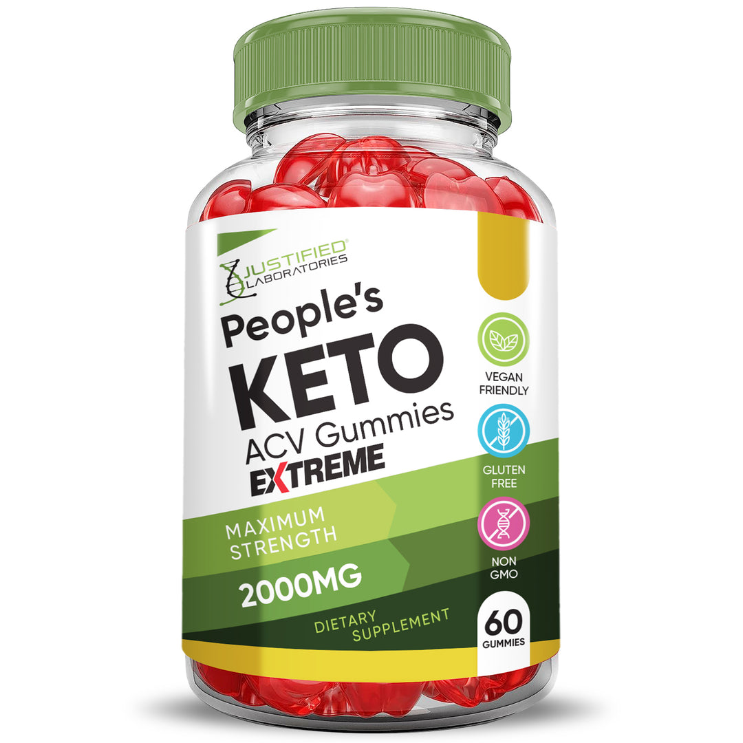Front facing image of 2 x Stronger Peoples Keto ACV Gummies Extreme 2000mg