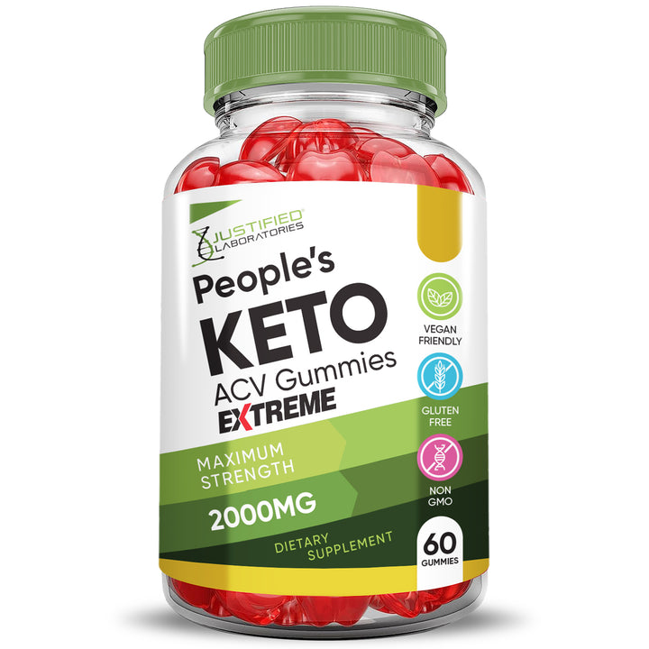 Front facing image of 2 x Stronger Peoples Keto ACV Gummies Extreme 2000mg