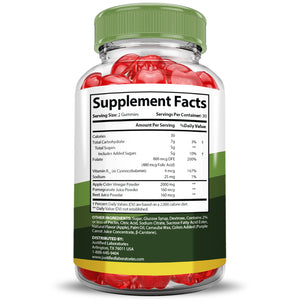 Supplement Facts of 2 x Stronger Peoples Keto ACV Gummies Extreme 2000mg