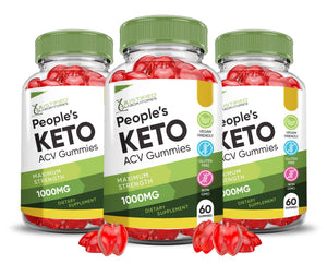 3 bottles of Peoples Keto ACV Gummies 1000MG