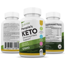 Load image into Gallery viewer, All sides of bottle of the Peoples Keto ACV Pills 1275MG