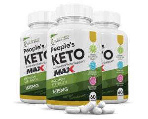 3 bottles of Peoples Keto ACV Max Pills 1675MG
