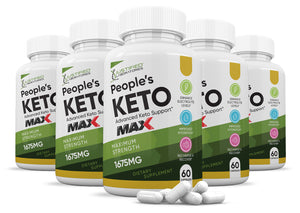 5 bottles of Peoples Keto ACV Max Pills 1675MG