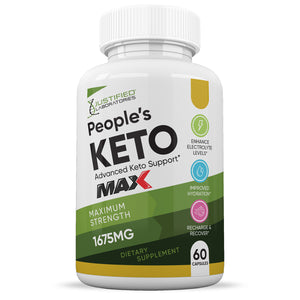 Front facing image of Peoples Keto ACV Max Pills 1675MG