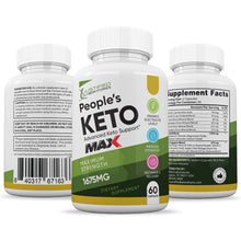 Load image into Gallery viewer, All sides of bottle of the Peoples Keto ACV Max Pills 1675MG