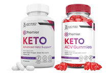 Cargar imagen en el visor de la Galería, Front facing image of Premier Keto ACV Gummies + Pills Bundle