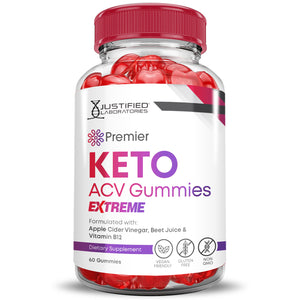 Front facing image of 2 x Stronger Premier Keto ACV Gummies Extreme 2000mg