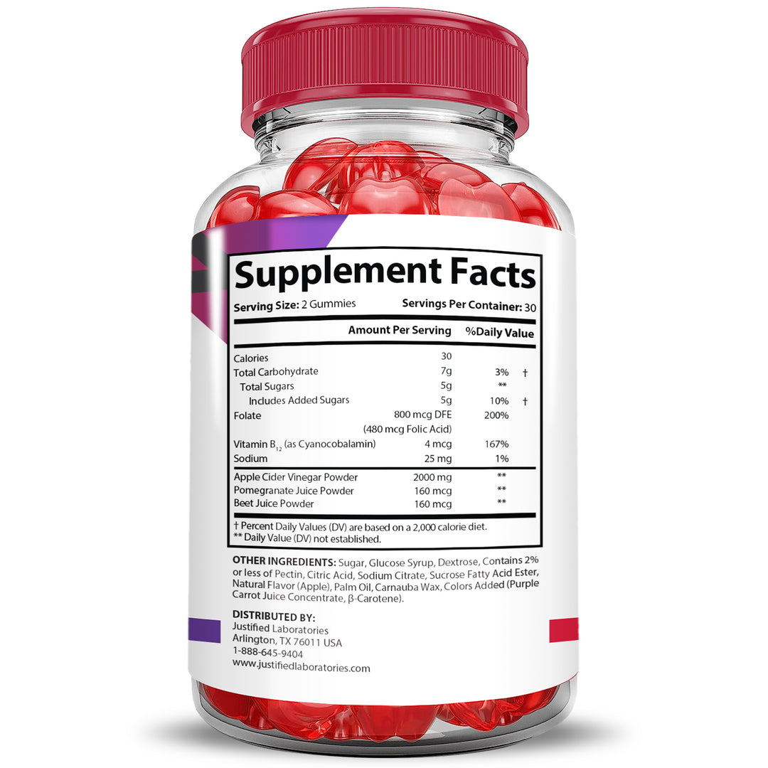 Supplement Facts of 2 x Stronger Premier Keto ACV Gummies Extreme 2000mg