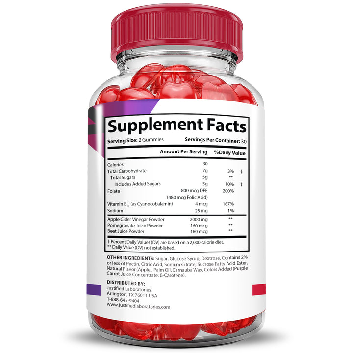 Supplement Facts of 2 x Stronger Premier Keto ACV Gummies Extreme 2000mg