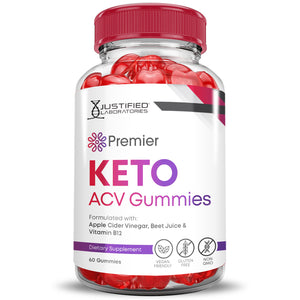 Front facing image of  Premier Keto ACV Gummies 1000MG