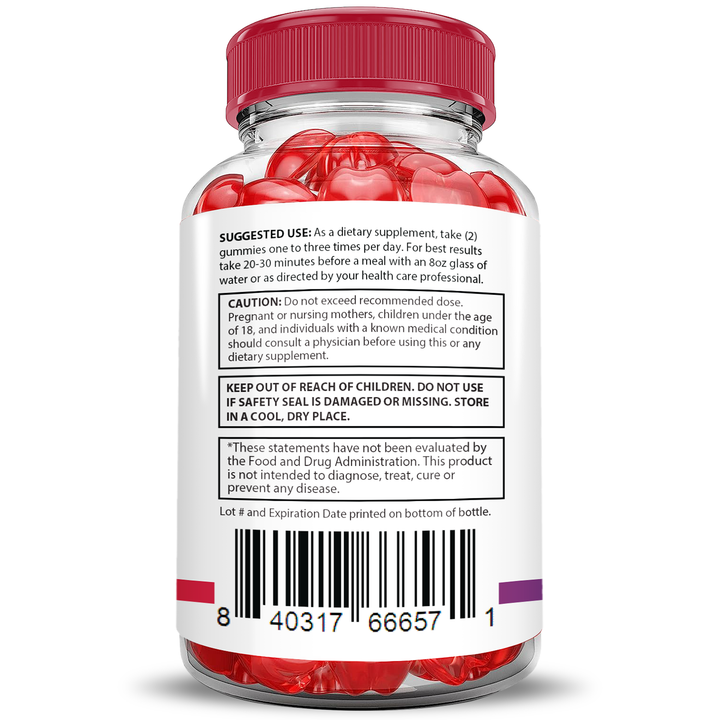 Suggested use and warning of Premier Keto ACV Gummies 1000MG